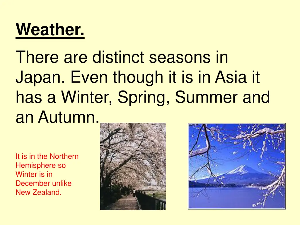 weather there are distinct seasons in japan even