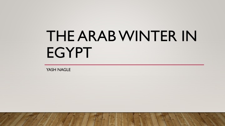 the arab winter in egypt