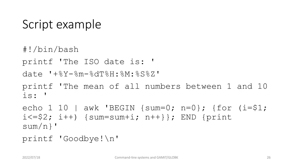 script example