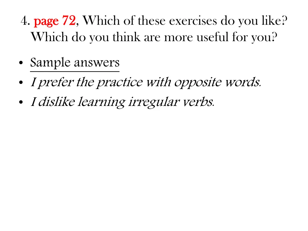 4 page 72 page 72 which of these exercises