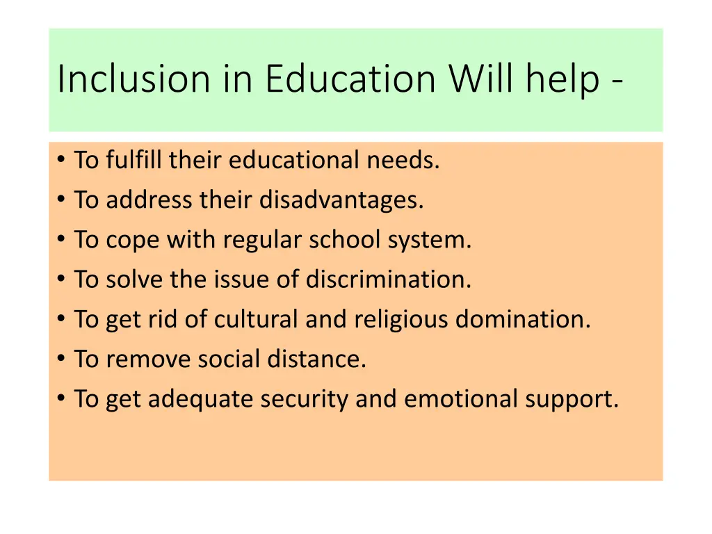 inclusion in education will help