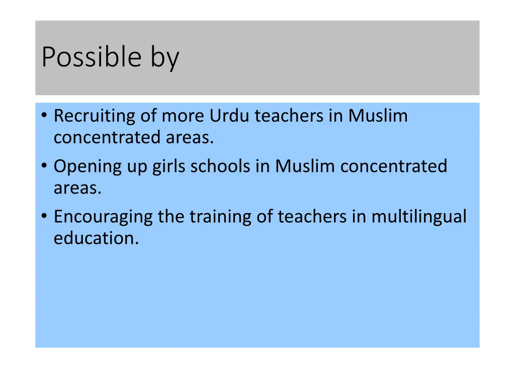 possible by 3