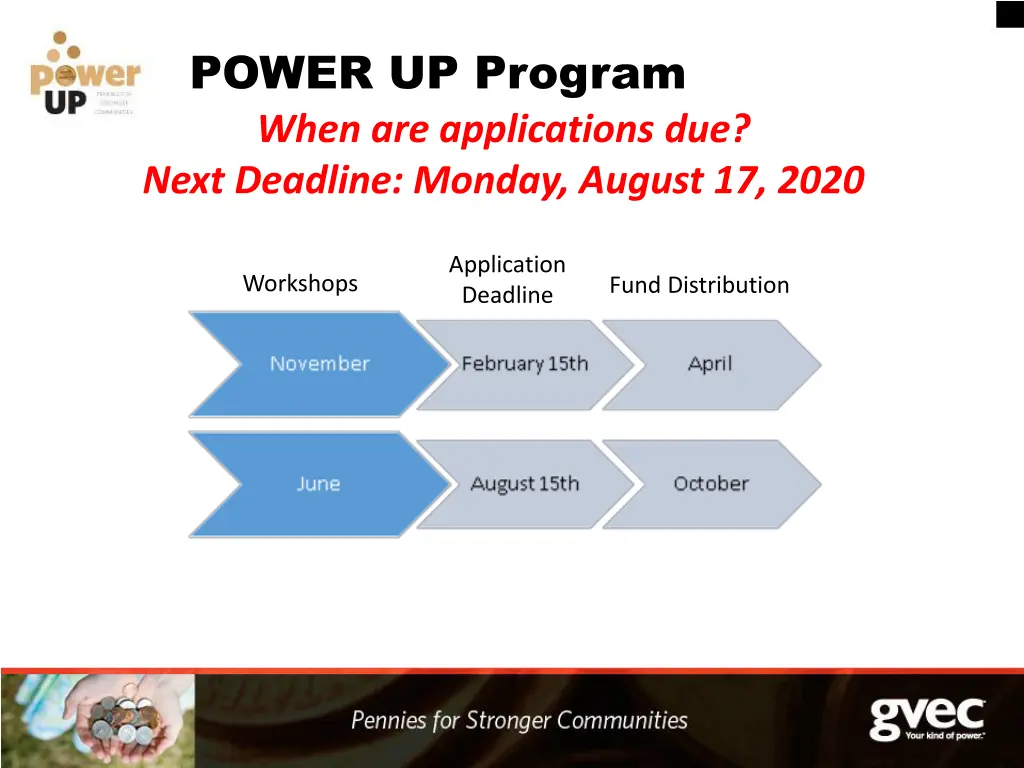 power up program when are applications due next