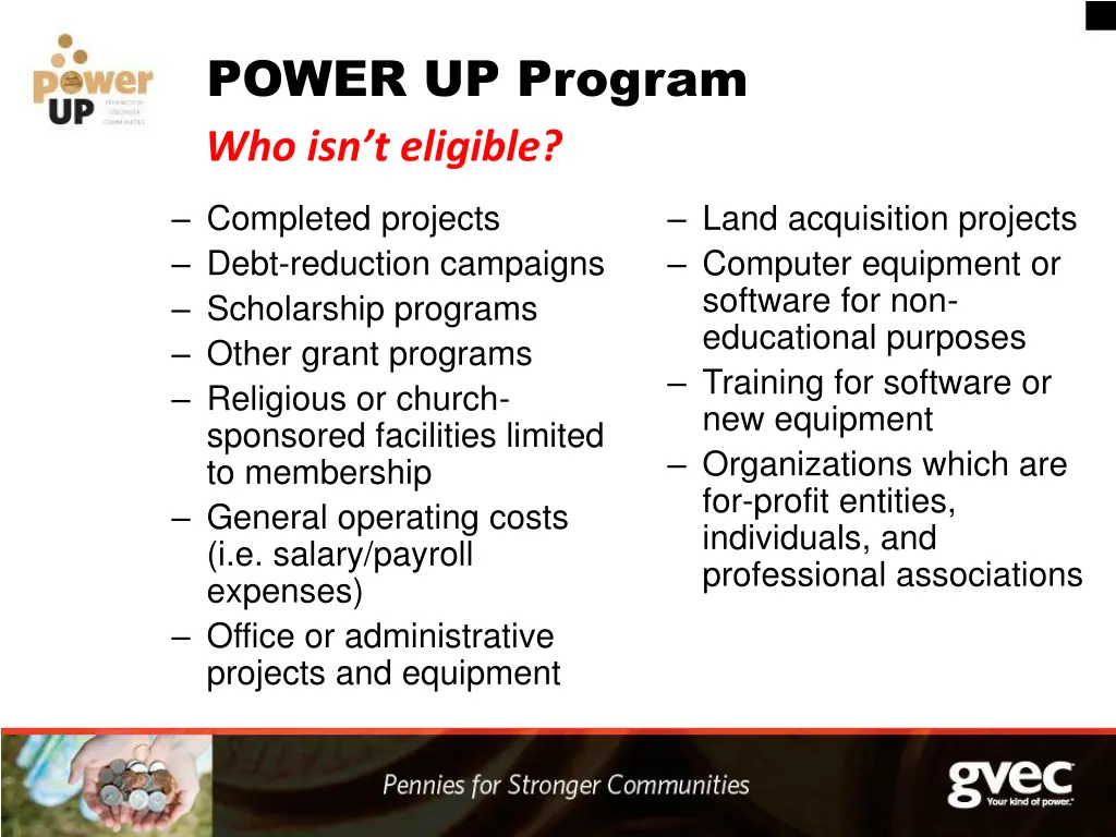 power up program who isn t eligible