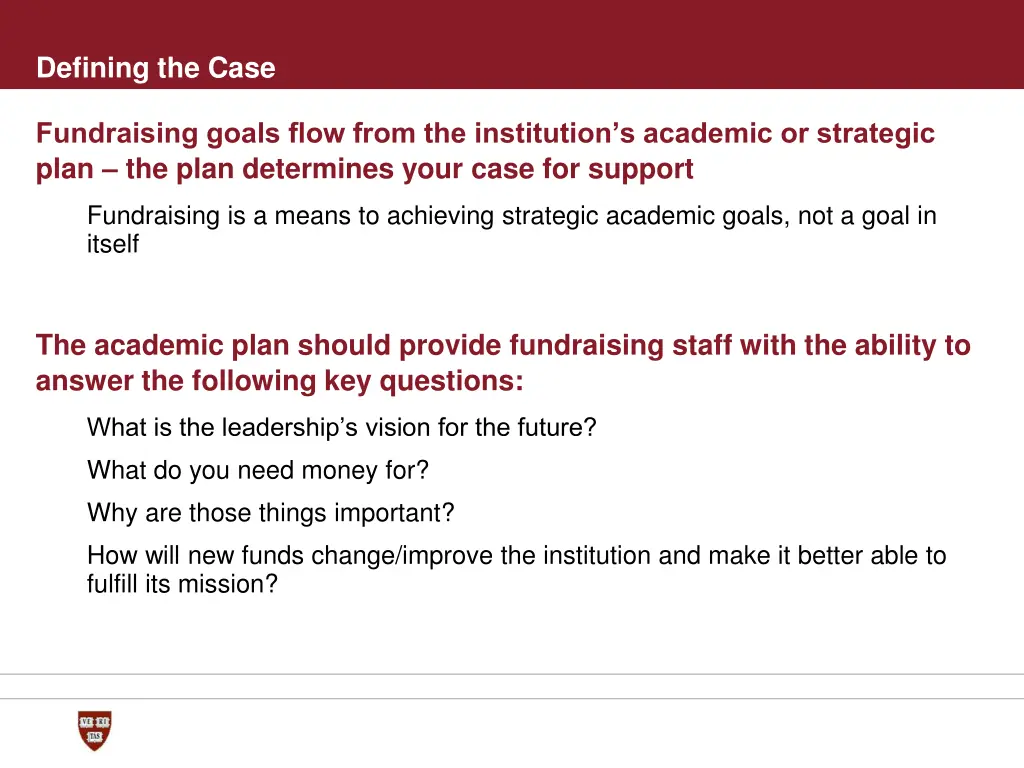 defining the case