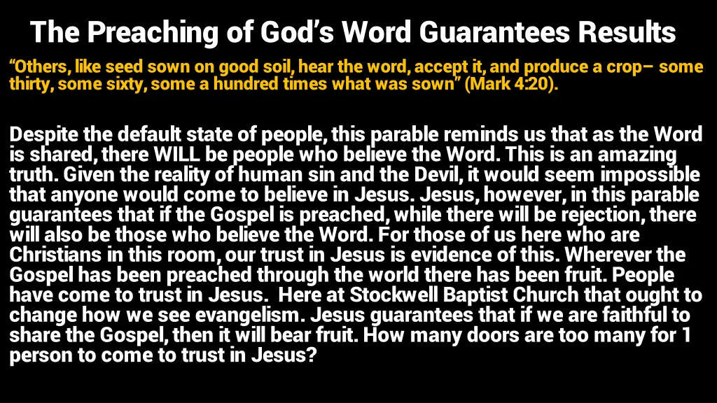the preaching of god s word guarantees results