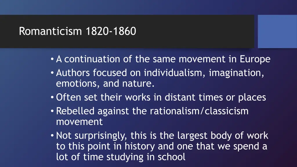 romanticism 1820 1860