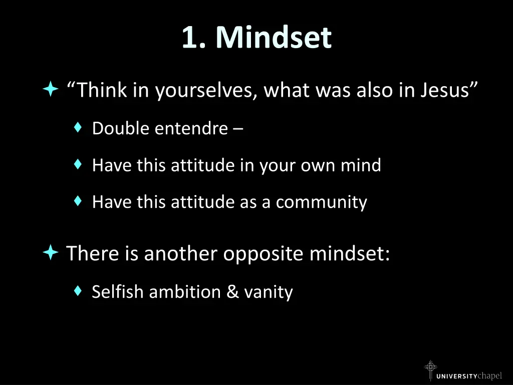 1 mindset