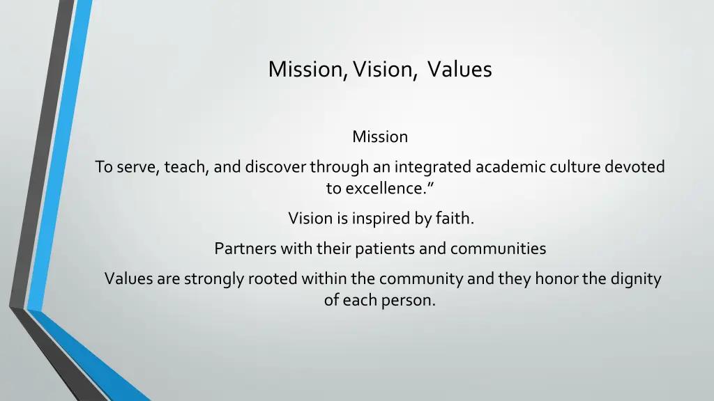 mission vision values