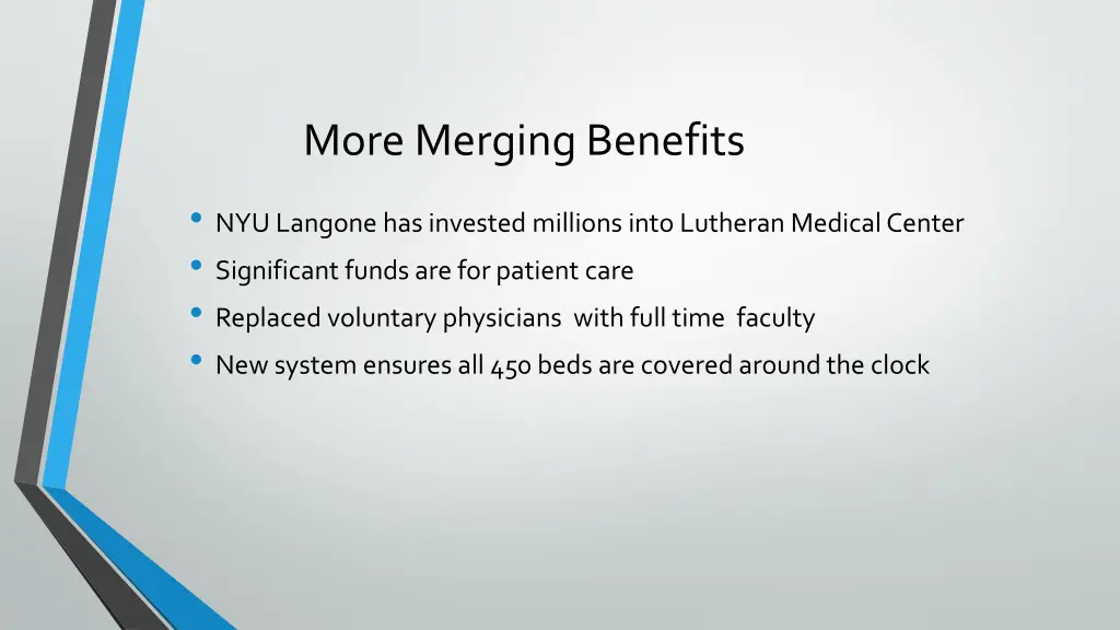 more merging benefits