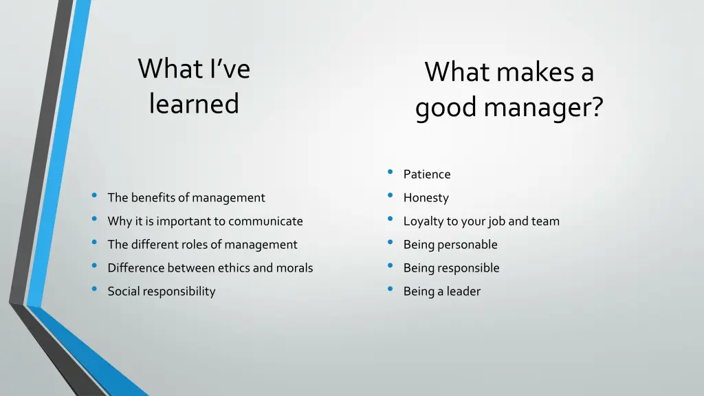 what i ve learned