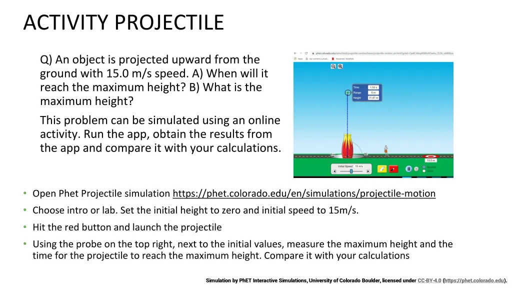 activity projectile