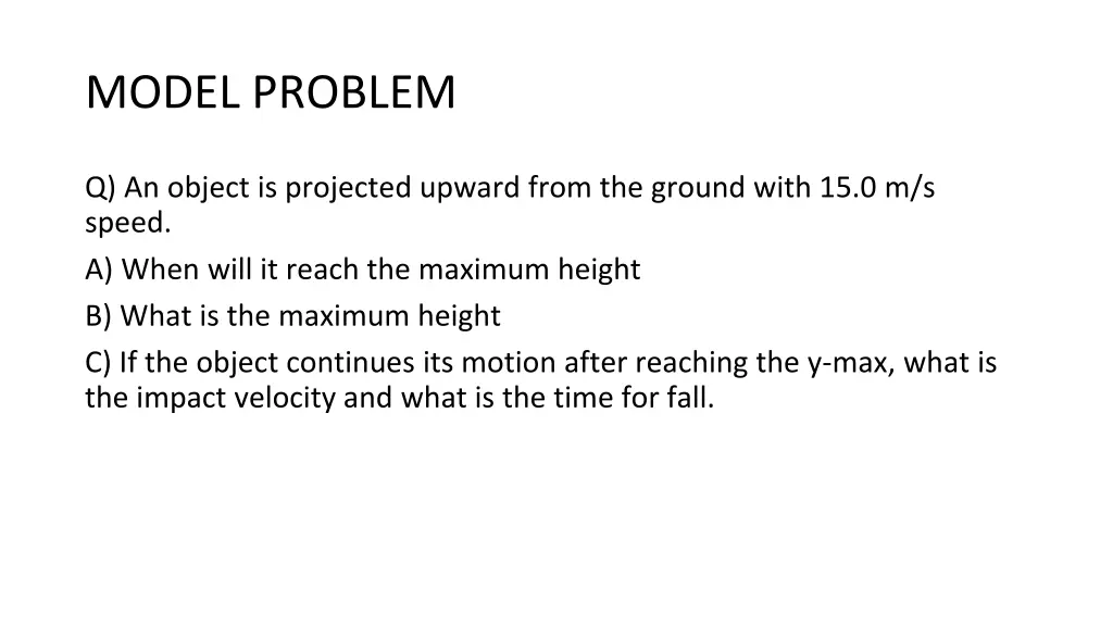 model problem