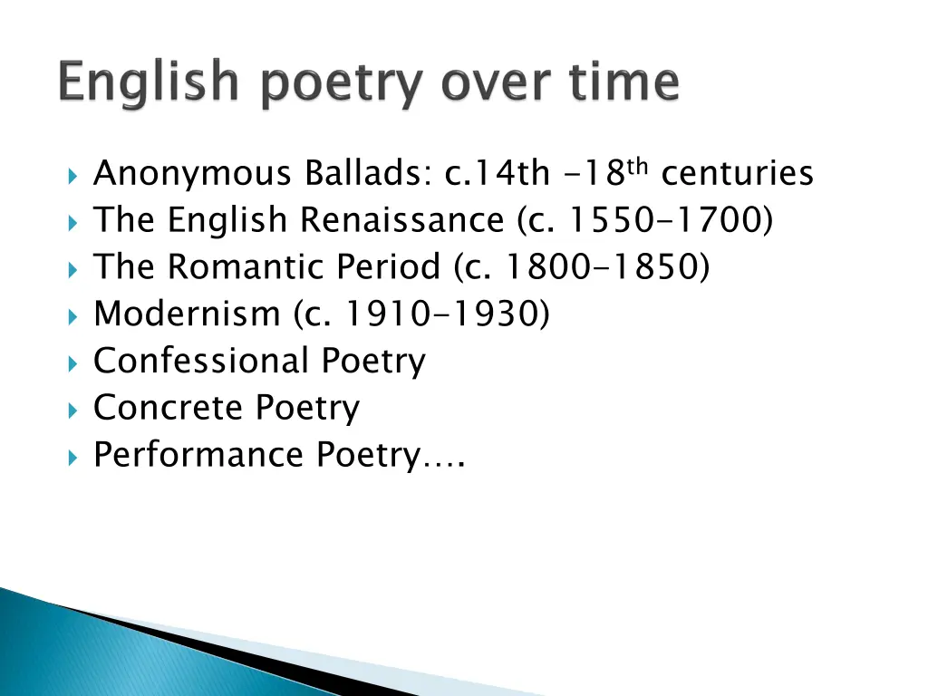 anonymous ballads c 14th 18 th centuries