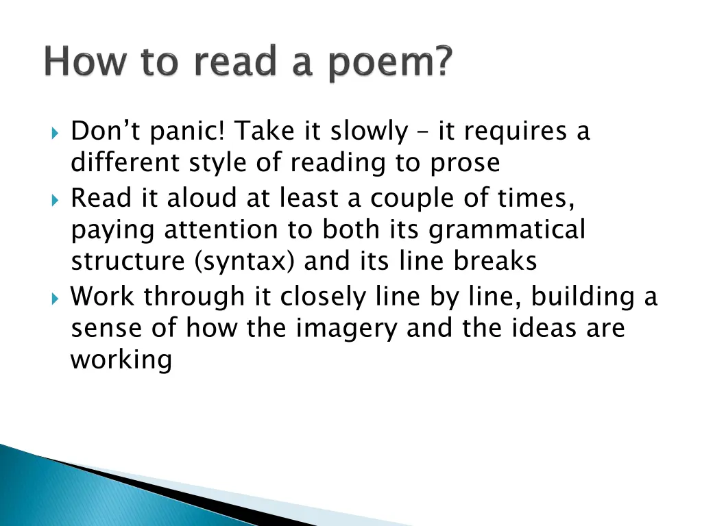 don t panic take it slowly it requires