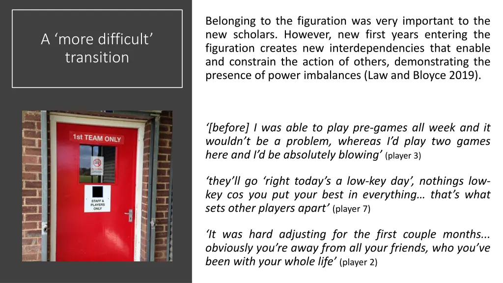 belonging to the figuration was very important