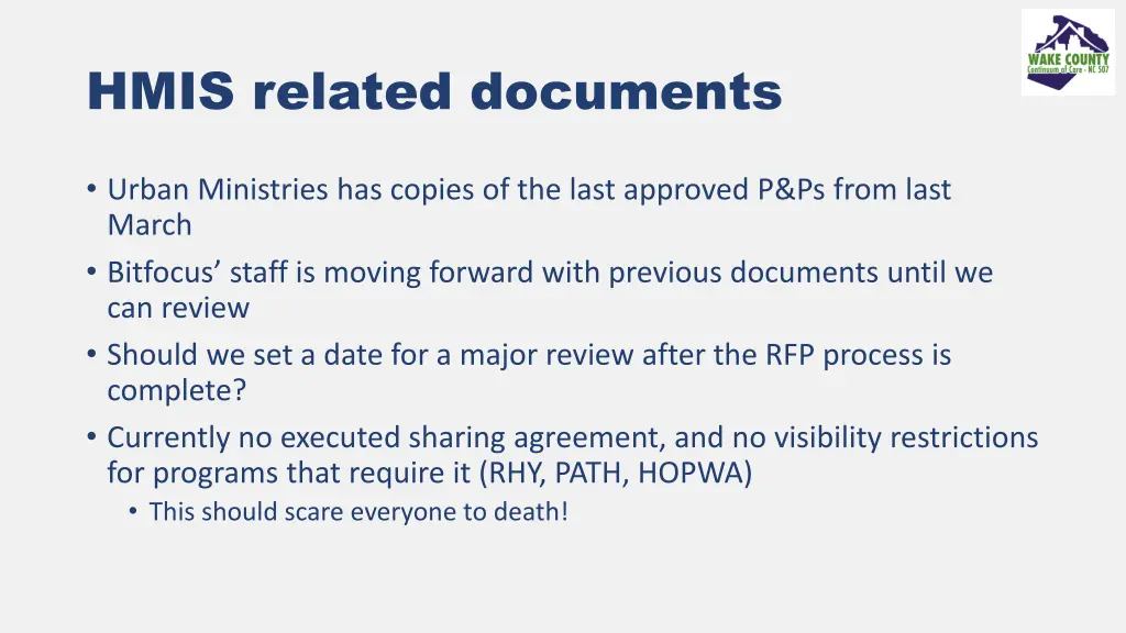 hmis related documents