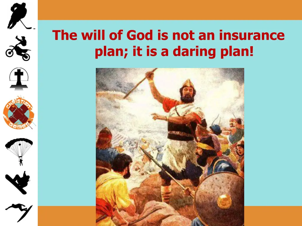 the will of god is not an insurance plan