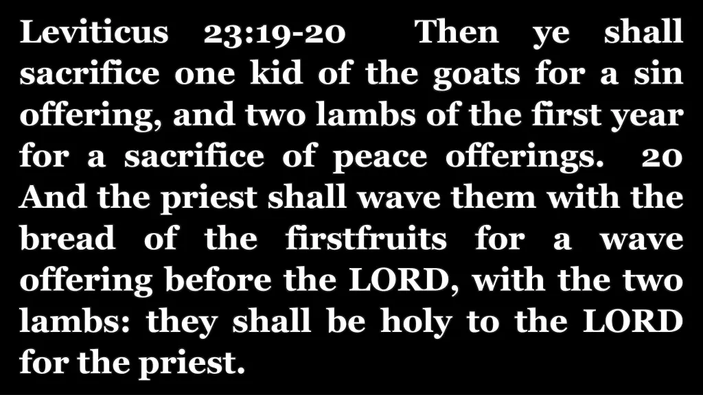 leviticus 23 19 20 then ye shall sacrifice