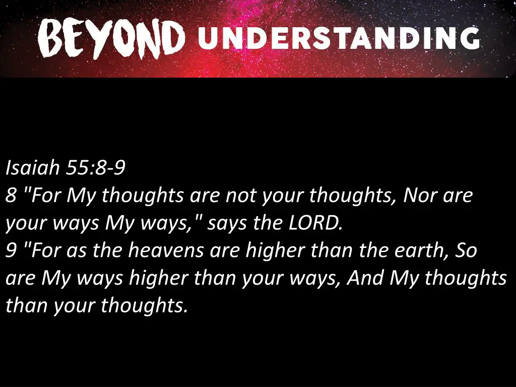 isaiah 55 8 9 8 for my thoughts are not your