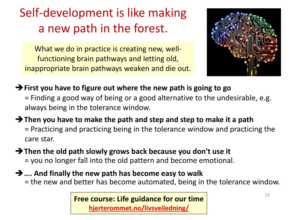 self development is like making a new path