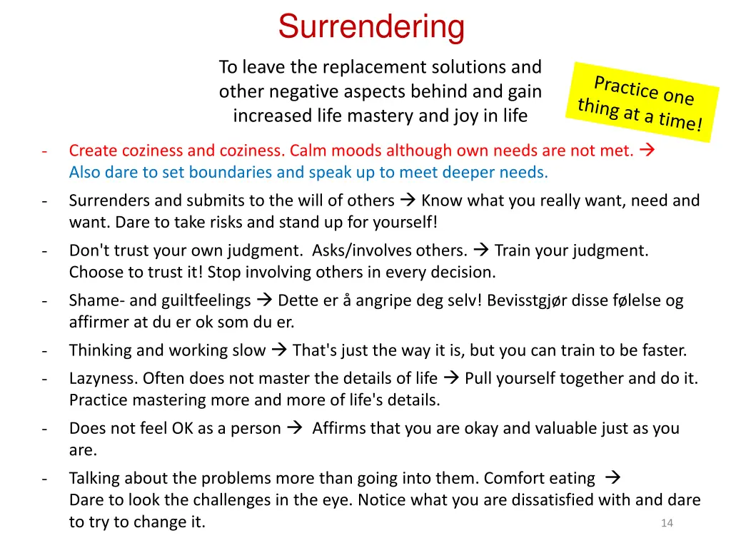 surrendering