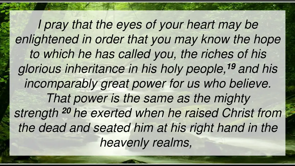 i pray that the eyes of your heart