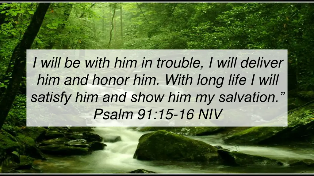 i will be with him in trouble i will deliver