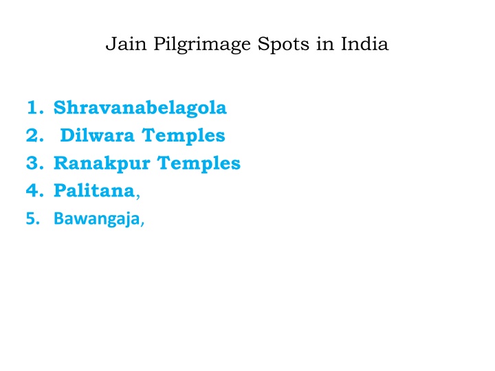 jain pilgrimage spots in india