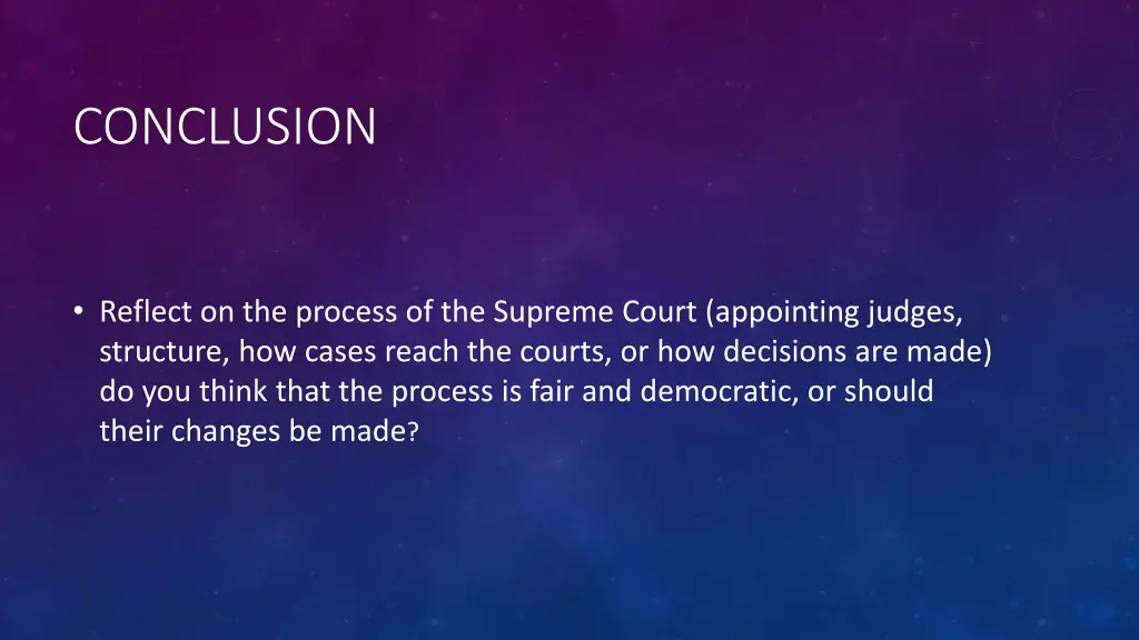 conclusion
