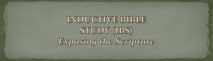 inductive bible study ibs exposing the scripture