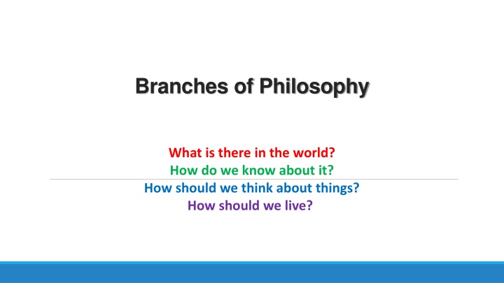 branches of philosophy