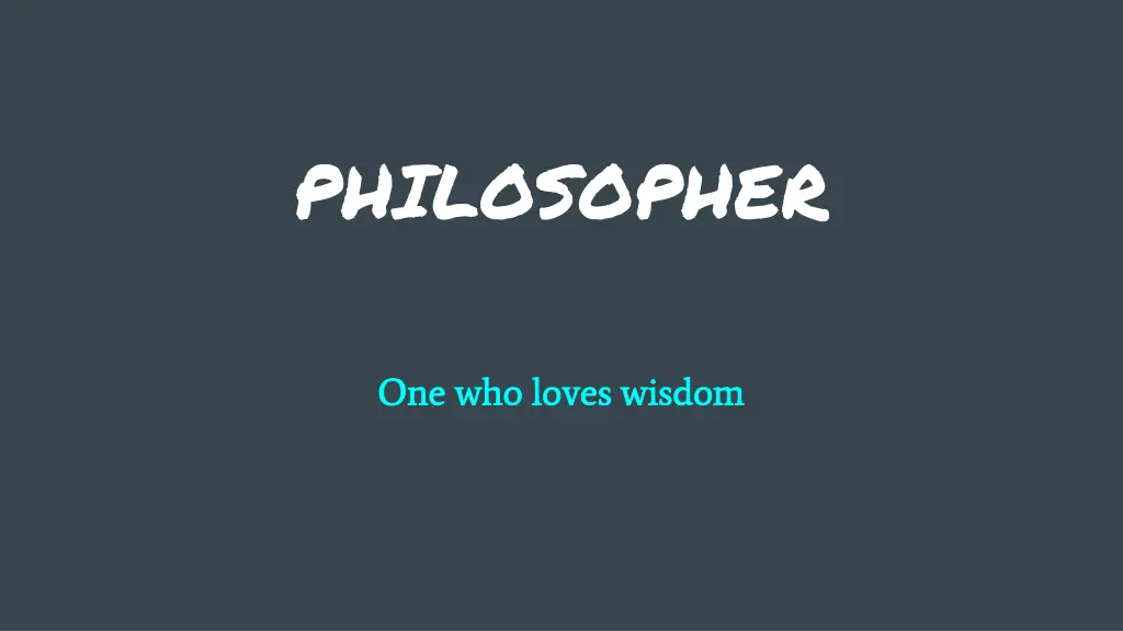 philosopher