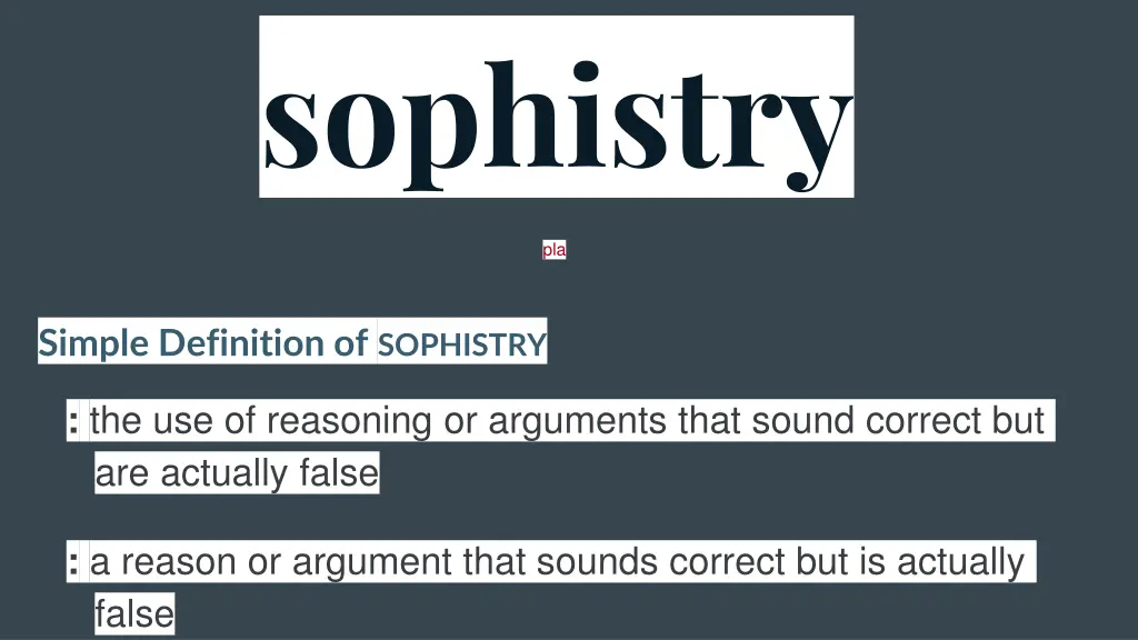 sophistry