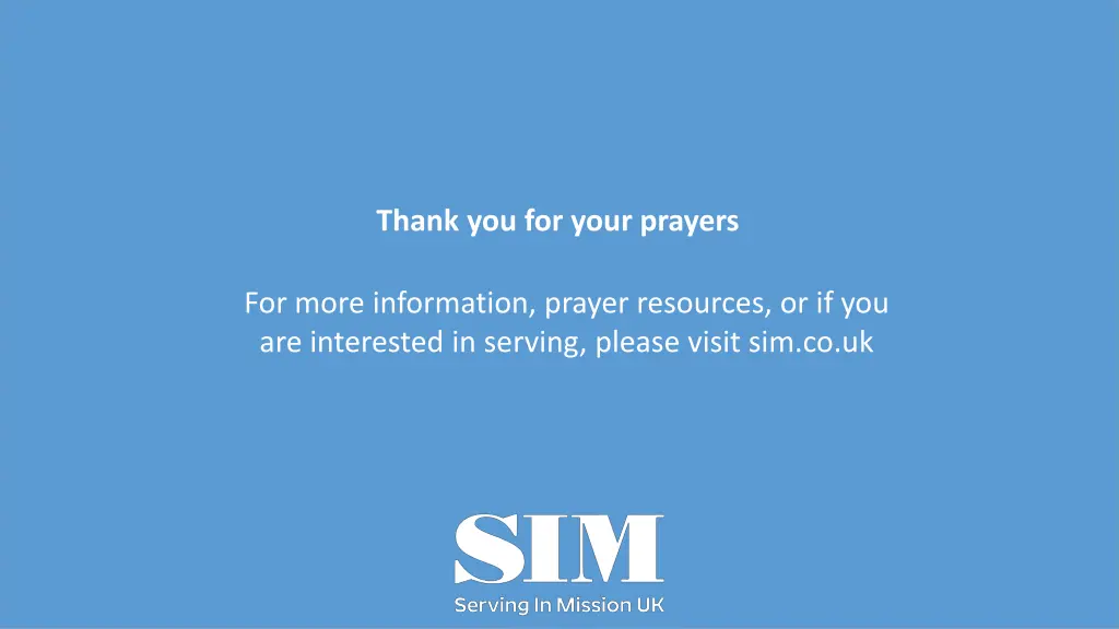 thank you for your prayers