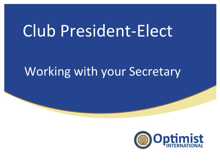 club president elect