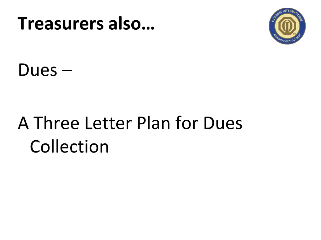 treasurers also