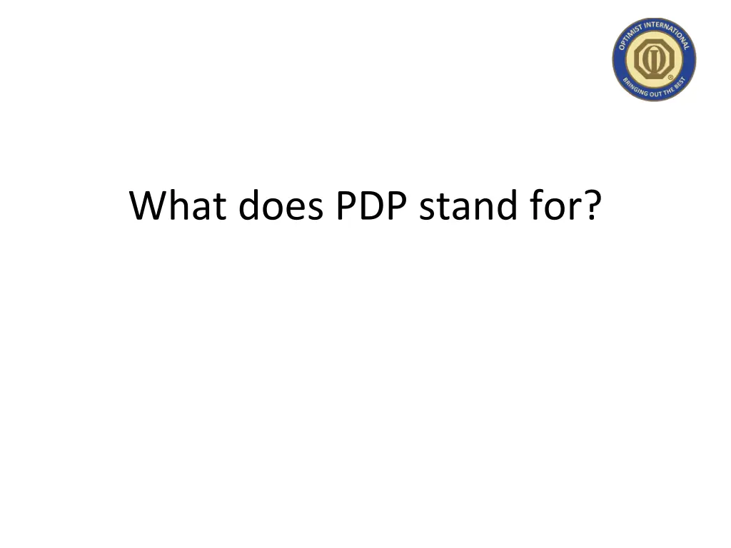 what does pdp stand for