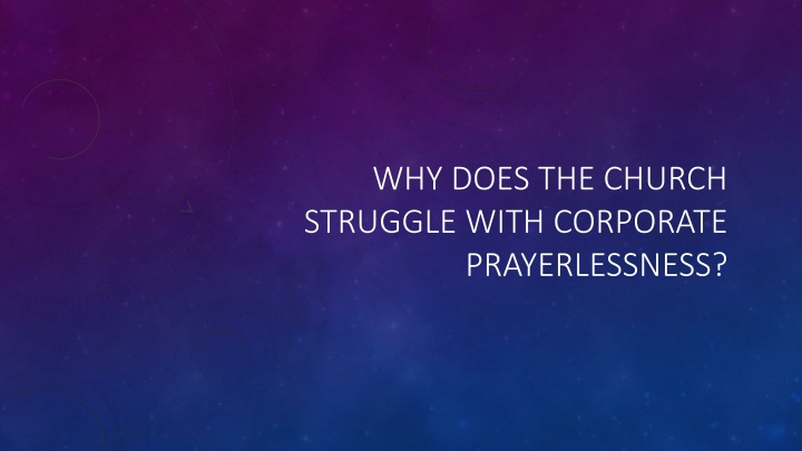 why does the church struggle with corporate