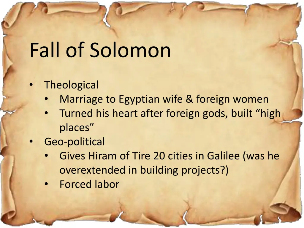 fall of solomon