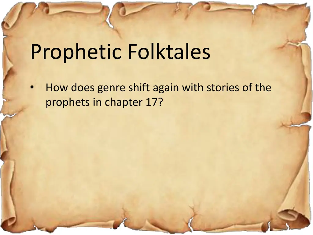 prophetic folktales