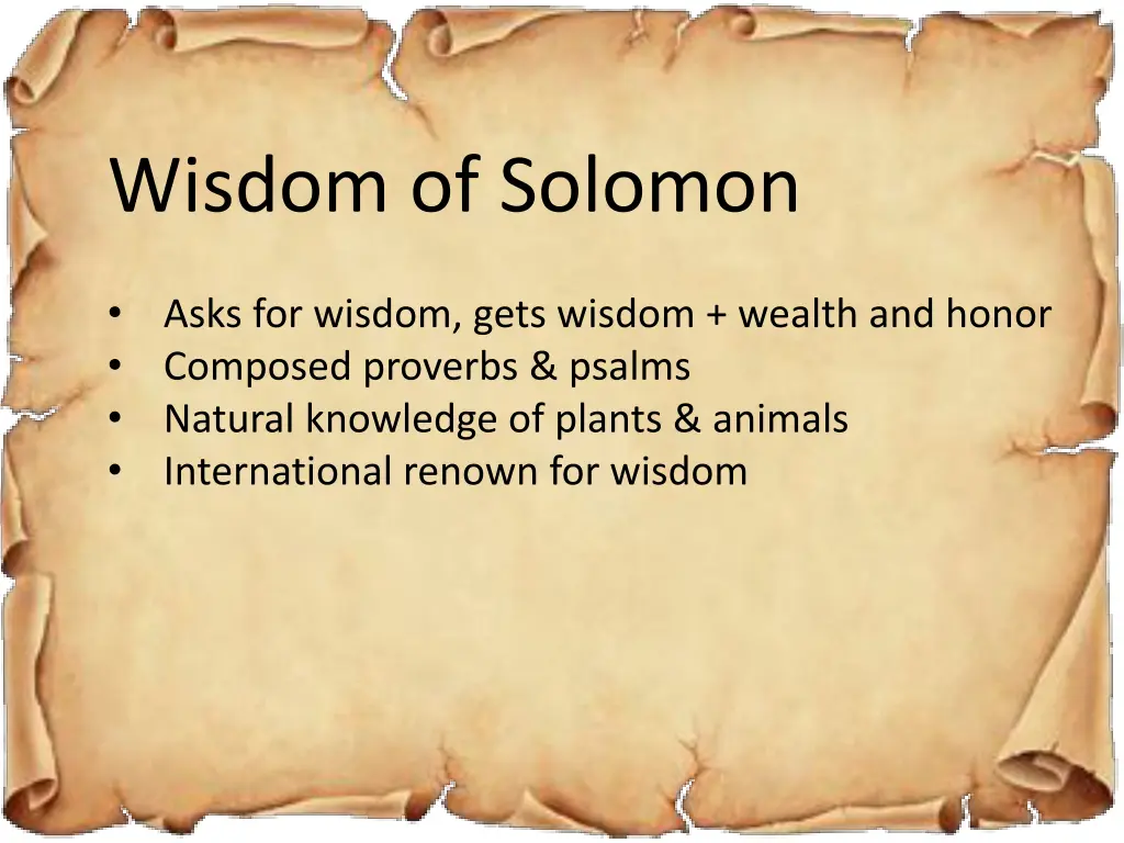 wisdom of solomon