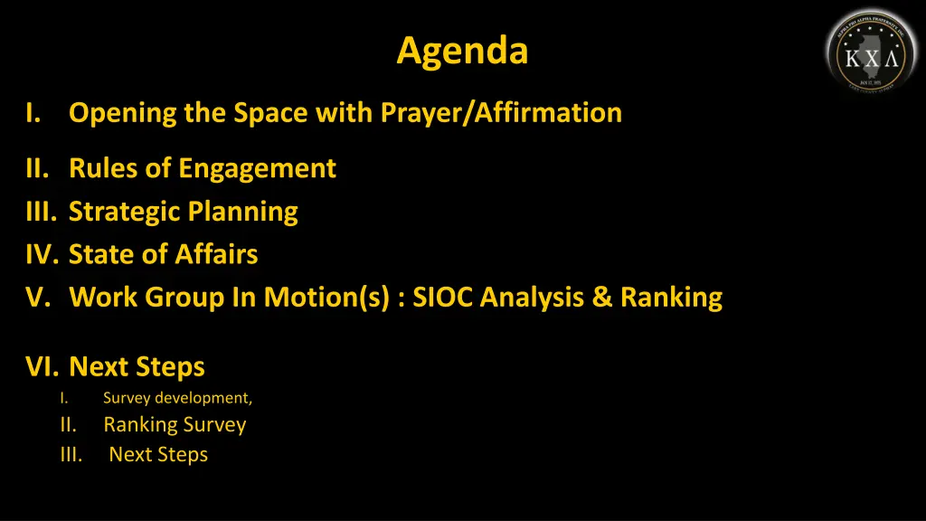 agenda