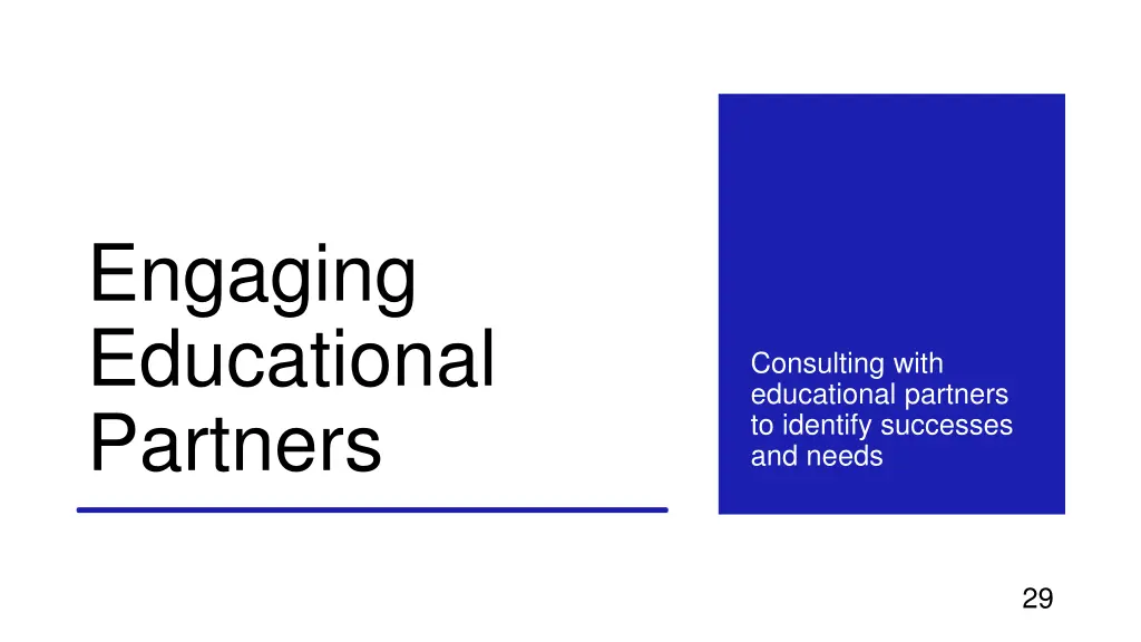 engaging educational partners