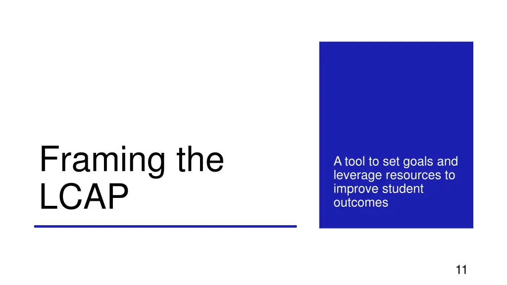 framing the lcap