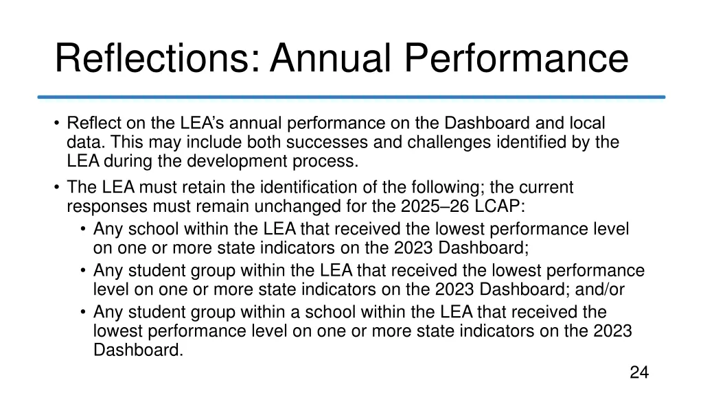 reflections annual performance