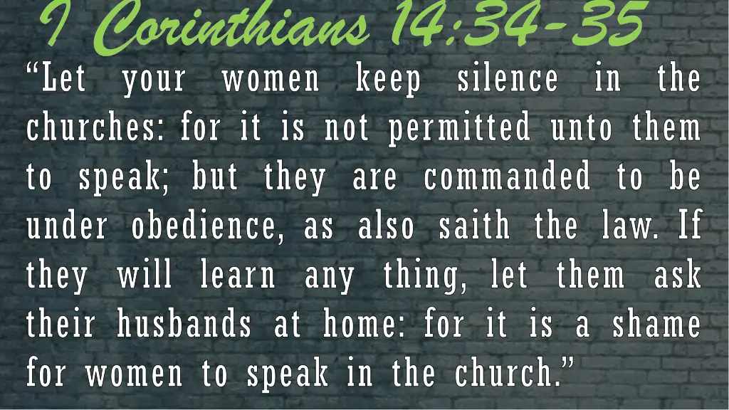 i corinthians 14 34 35 let your women keep