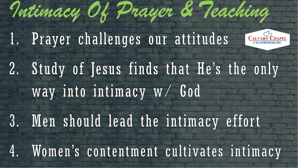 intimacy of prayer teaching prayer challenges 4