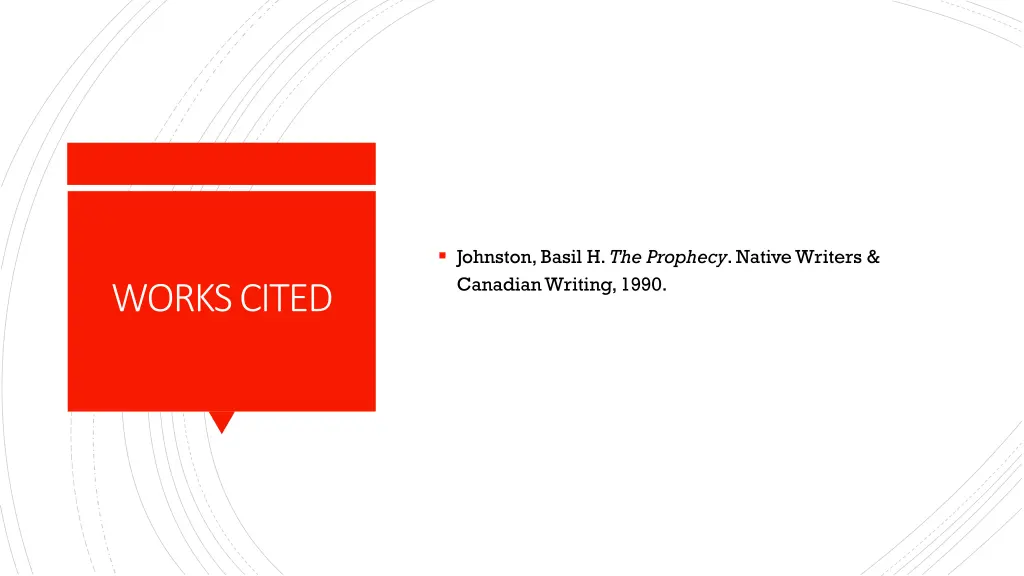 johnston basil h the prophecy native writers