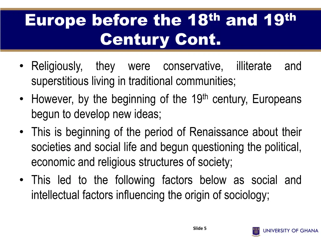 europe before the 18 th and 19 th century cont